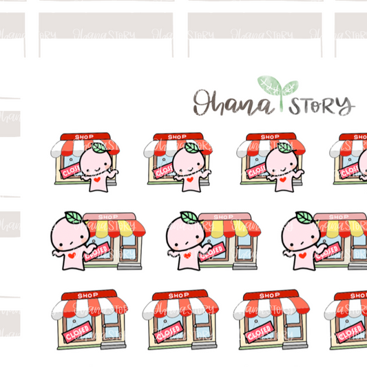 BUJI 444 | All Closed!! | Hand Drawn Planner Stickers