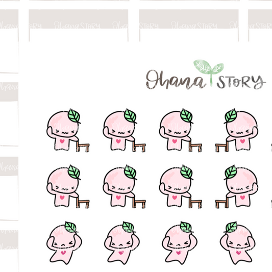 BUJI 471 | Headache II | Hand Drawn Planner Stickers