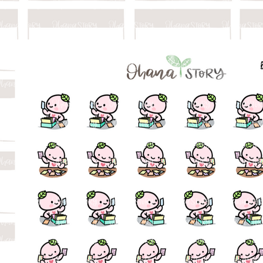 BUJI 477 | Organize Stickers II | Hand Drawn Planner Stickers