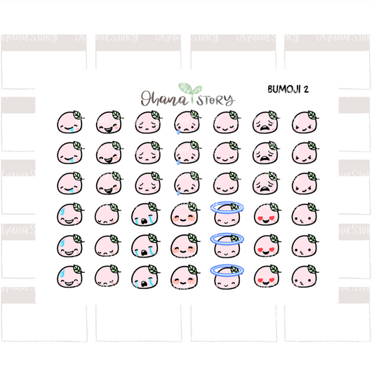 BUMOJI 2 | Various Emotions II | Hand Drawn Planner Stickers