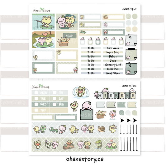 KIT 19 | CWKIT 19 | Hobonichi Cousin Weekly | Froggo Friends