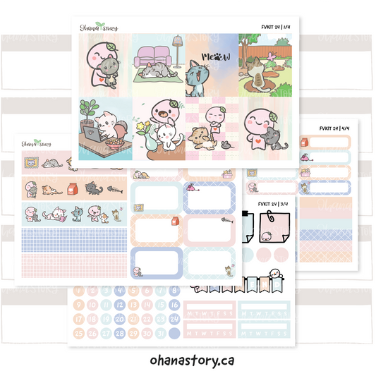KIT 24 | FVKIT 24 | Vertical Planner | Full Kit | Hug Your Cat
