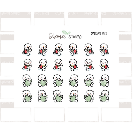 SNOMI 013 | Read | Hand Drawn Planner Stickers