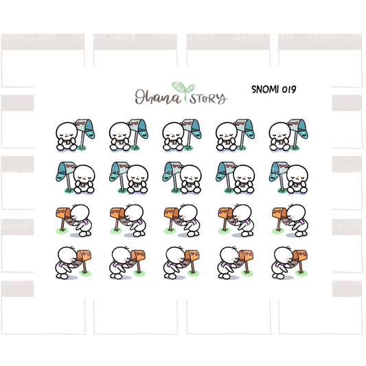 SNOMI 019 | No Happy Mail | Hand Drawn Planner Stickers