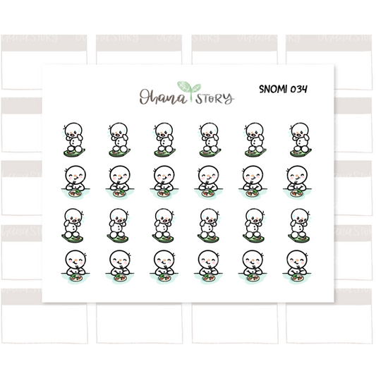 SNOMI 034 | Weight Loss/Diet | Hand Drawn Planner Stickers