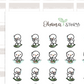 SNOMI 034 | Weight Loss/Diet | Hand Drawn Planner Stickers