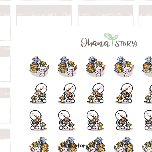 SNOMI 041 | Visit the Zoo | Hand Drawn Planner Stickers