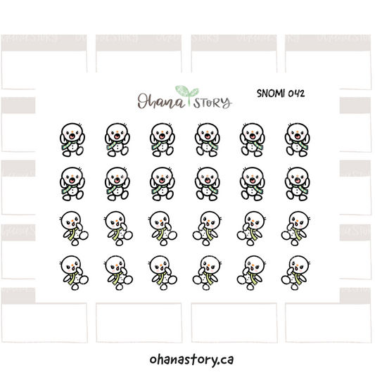 SNOMI 042 | Surprised! | Hand Drawn Planner Stickers