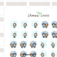 SNOMI 048 | Snowing | Hand Drawn Planner Stickers