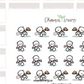 SNOMI 056 | Late for Work | Hand Drawn Planner Stickers