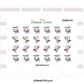 SNOMI 070 | Happy Monday | Hand Drawn Planner Stickers